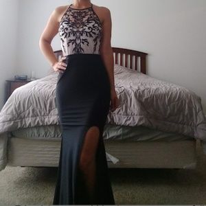 Flash Sale! Black formal dress with slit NWOT